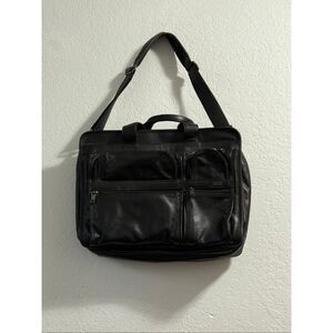 Tumi Leather Expandable Organizer Laptop Briefcase Large 18x13